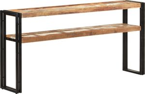 vidaXL Stolik konsolowy, 150x30x75 cm, lite drewno z odzysku 1