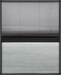 vidaXL Plisowana moskitiera okienna z roletą, aluminium, 60x80 cm 1