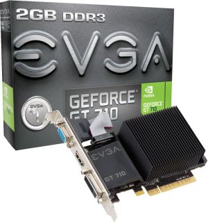 Karta graficzna EVGA GeForce GT 710 2GB DDR3 (64 bit) DVI-D, HDMI, D-Sub, BOX (02G-P3-2712-KR) 1