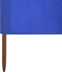vidaXL Parawan 3-skrzydłowy z tkaniny, 400x80 cm, błękit lazur 5