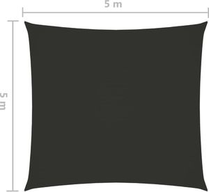 vidaXL Żagiel ogrodowy, tkanina Oxford, kwadratowy, 5x5 m, antracytowy 6