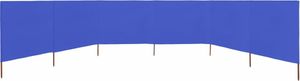 vidaXL Parawan 6-skrzydłowy z tkaniny, 800x80 cm, błękit lazur 3