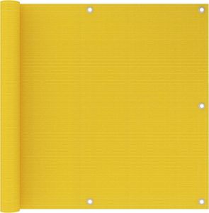 vidaXL Parawan balkonowy, żółty, 90x300 cm, HDPE 1