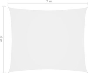 vidaXL Prostokątny żagiel ogrodowy, tkanina Oxford, 6x7 m, biały 6