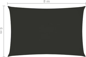 vidaXL Żagiel ogrodowy, tkanina Oxford, prostokątny, 6x8 m, antracyt 6