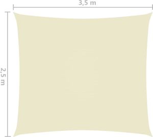 vidaXL Żagiel ogrodowy, tkanina Oxford, prostokąt, 2,5x3,5 m, kremowy 6