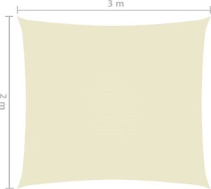 vidaXL Prostokątny żagiel ogrodowy z tkaniny Oxford, 2x3 m, kremowy 6