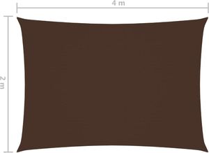vidaXL Prostokątny żagiel ogrodowy z tkaniny Oxford, 2x4 m, brązowy 6