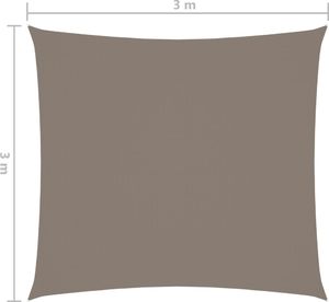 vidaXL Kwadratowy żagiel ogrodowy, tkanina Oxford, 3x3 m, taupe 6