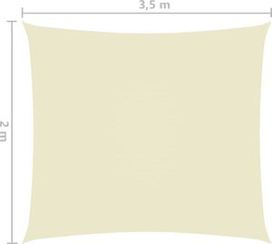 vidaXL Żagiel ogrodowy, tkanina Oxford, prostokątny, 2x3,5 m, kremowy 6