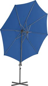 vidaXL Parasol wiszący na stalowym słupku, 300 cm, lazurowy 4