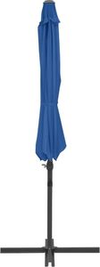 vidaXL Parasol wiszący na stalowym słupku, 300 cm, lazurowy 5