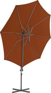 vidaXL Wiszący parasol na słupku stalowym, terakotowy, 300 cm 4
