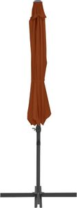 vidaXL Wiszący parasol na słupku stalowym, terakotowy, 300 cm 5