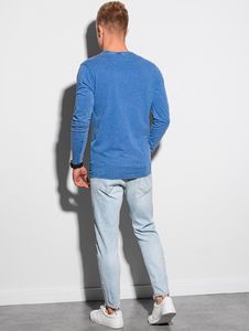 Ombre Longsleeve męski bez nadruku L131 - ciemnoniebieski XL 4