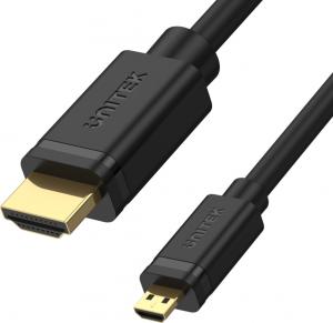 Kabel Unitek HDMI Micro - HDMI 2m czarny (Y-C182) 1