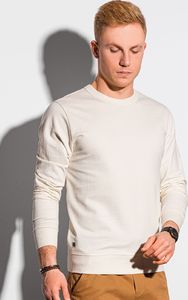 Ombre Bluza męska bez kaptura B1153 - kremowa L 2