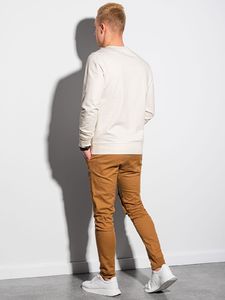 Ombre Bluza męska bez kaptura B1153 - kremowa L 4