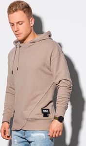 Ombre Bluza męska z kapturem B1187 - popielata S 2