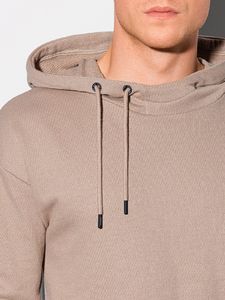 Ombre Bluza męska z kapturem B1187 - popielata S 3