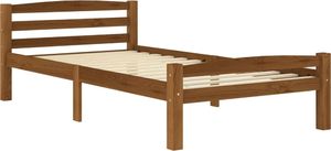 vidaXL Rama łóżka, miodowy brąz, lite drewno sosnowe, 100 x 200 cm 2