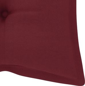 vidaXL Składana ławka ogrodowa z poduszką, 118 cm, bambusowa 6