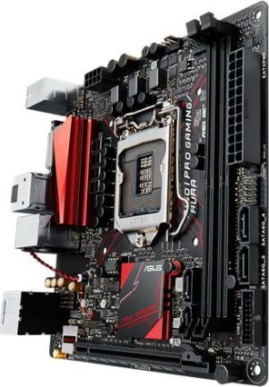 Płyta główna Asus B150I PRO GAMING/AURA, B150, DDR4, SATA3, USB 3.0, miniITX (90MB0NI0-M0EAY0) 2