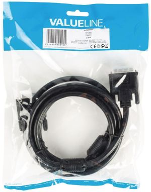Kabel Valueline DVI-D - DVI-D 2m czarny (VLCP32000B20) 2