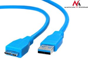 Kabel USB Maclean USB-A - USB-A 0.5 m Niebieski (MCTV-735) 3