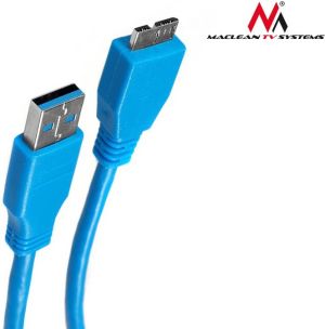 Kabel USB Maclean USB-A - USB-A 0.5 m Niebieski (MCTV-735) 4