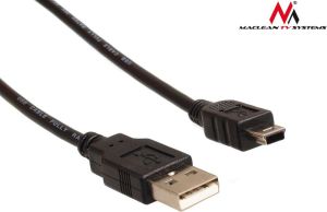 Kabel USB Maclean USB-A - miniUSB 1.5 m Czarny (MCTV-748) 1