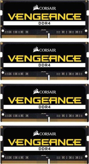 Pamięć do laptopa Corsair Vengeance SO-DIMM DDR4, 4x16GB, 2666MHz, CL18 (CMSX64GX4M4A2666C18) 1