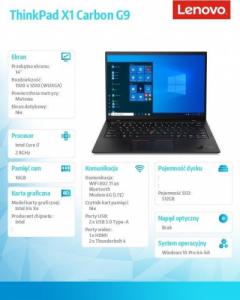 Laptop Lenovo ThinkPad X1 Carbon Gen 9 (20XW008FPB) 16