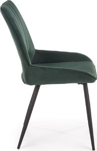Halmar Krzesło k-404 ciemny zielony tkanina velvet/stal Halmar 4