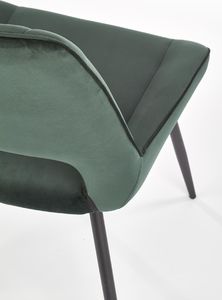 Halmar Krzesło k-404 ciemny zielony tkanina velvet/stal Halmar 7
