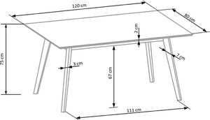 Halmar Zestaw cordoba stół+4 krzesła jasny dąb/mokate drewno/tkanina halmar 2