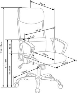 Krzesło biurowe Halmar Vire Brązowe 2