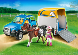 Playmobil Samochód z przyczepą dla konia (5223) 1