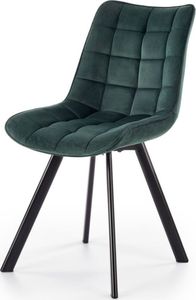 Selsey SELSEY Krzesło tapicerowane Derisa ciemnozielone 1
