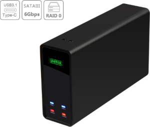 Kieszeń Unitek 2x HDD 2.5 cala Czarna (Y-3364) 1