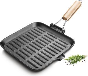 Patelnia Lamart grillowa Żeliwna 23cm 2