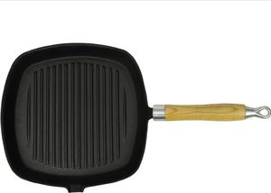 Patelnia vidaXL grillowa Żeliwna 20cm 5
