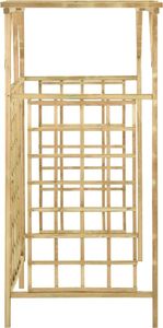 vidaXL Osłona na 3 kosze z pergolą, impregnowane drewno sosnowe 4