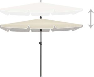vidaXL Parasol ogrodowy na słupku, 210x140 cm, piaskowy 4