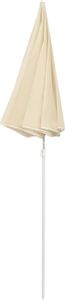 vidaXL Parasol ogrodowy na stalowym słupku, piaskowy, 180 cm 4