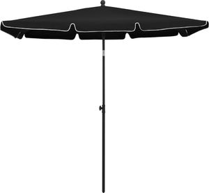 vidaXL Parasol ogrodowy na słupku, 210x140 cm, czarny 3