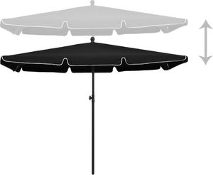 vidaXL Parasol ogrodowy na słupku, 210x140 cm, czarny 4