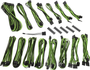 BitFenix Zestaw kabli, Czarno-zielony (BFX-ALC-EVGKG-RP) 1