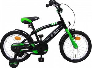 Amigo BMX Fun 16 Cal 28 cm Chłopcy Hamulec gwintowany Zielony / Matowa czerń 1