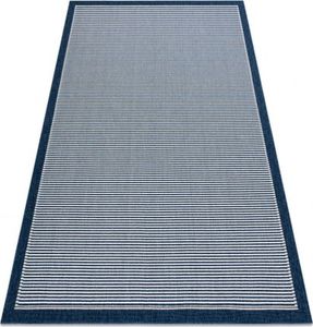 Dywany Łuszczów Dywan SPRING 20411994 linie, ramka sznurkowy, pętelkowy - niebieski, 80x150 cm 1